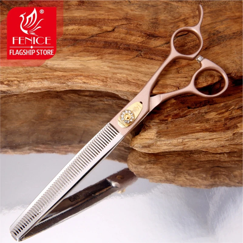 

7.5 Inch Rose Gold Professional Pet Grooming Scissors Dog Thinning Shear Jp440c Thinning Rate 35%