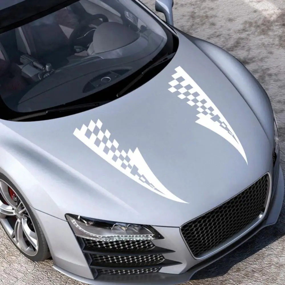 Наклейка на капот автомобиля 2 шт. 77x16 см графическая наклейка устойчивая к