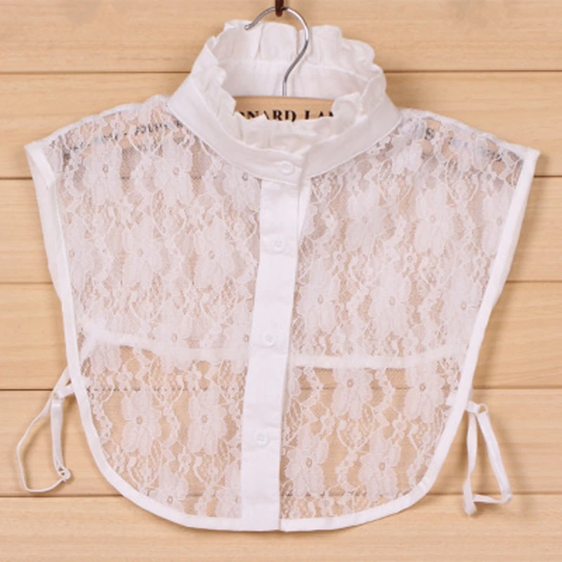 Женское однотонное кружевное ожерелье-чокер со съемным отворотом | Аксессуары