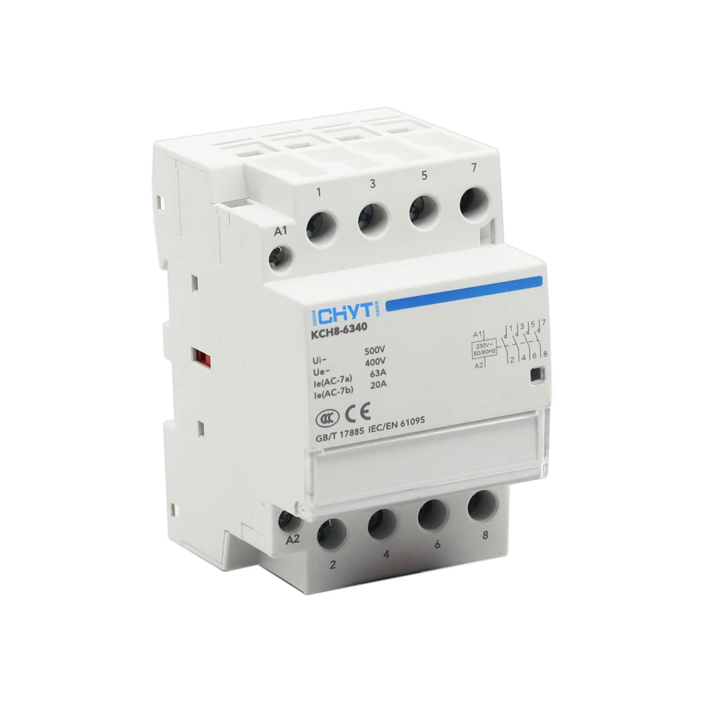 Бытовой модульный контактор ICHYTI 4P 25 А 220 В 24 400 ~ 50/60 Гц Din-рейка 4NO 2NO 2NC 4NC для