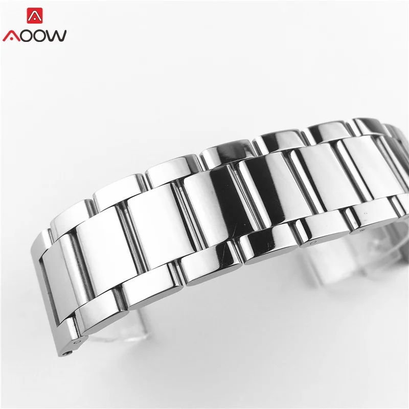 Роскошные часы из нержавеющей стали ремешок браслет черного цвета: золотой