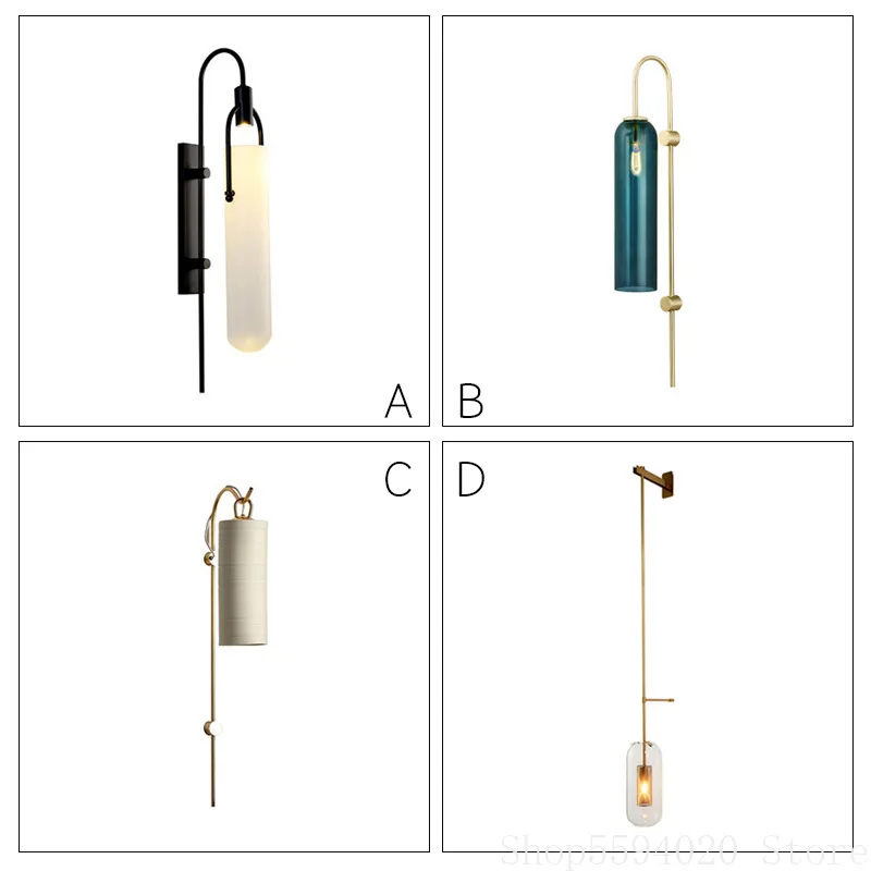 Роскошные Настенные светильники в стиле пост модерн Скандинавская прикроватная