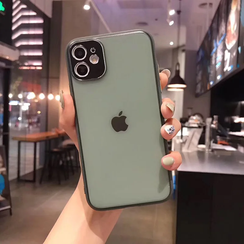 Защитный чехол для объектива для iPhone 11 Pro Max чехол s Мягкий силиконовый металлический чехол для ухода за линзами для iPhone X XS Max XR противоударный чехол - Цвет: dark green