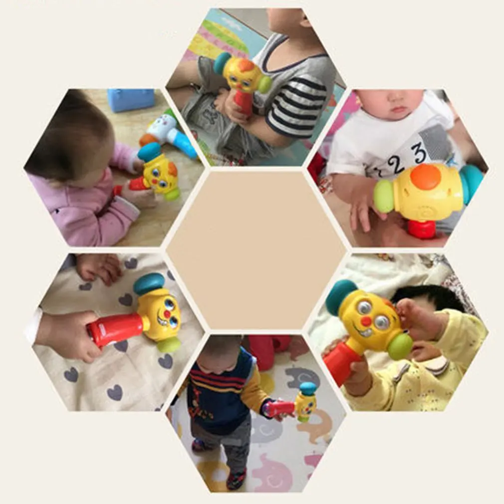 

Hitting And Hammering Toy Musical Puzzle Electric Beating Tool Kid Toy Funny Hammer With Convertible Eyeballs