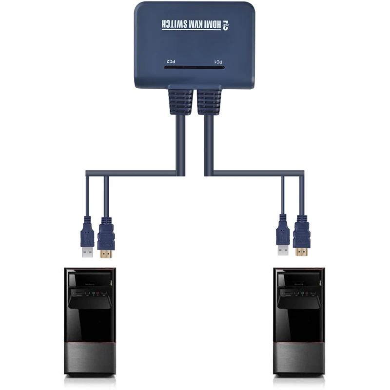 KVM-переключатель 2 порта HDMI VGA DVI клавиатура мышь USB 0 общий коммутатор разветвитель