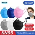 Маски для лица KN95 ffp2 одобренные fpp2, гигиенические безопасные маски ffp2, маскариллы Необычные однородные, маска черная ffp2mask fp2 негра