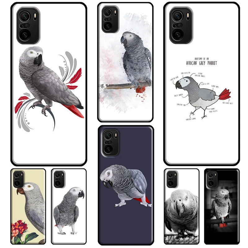 Африканский серый попугай для Redmi Note 11 Pro 9 7 8 9S 10S 11S 10 Чехол 9C 9A 9T Coque | Мобильные