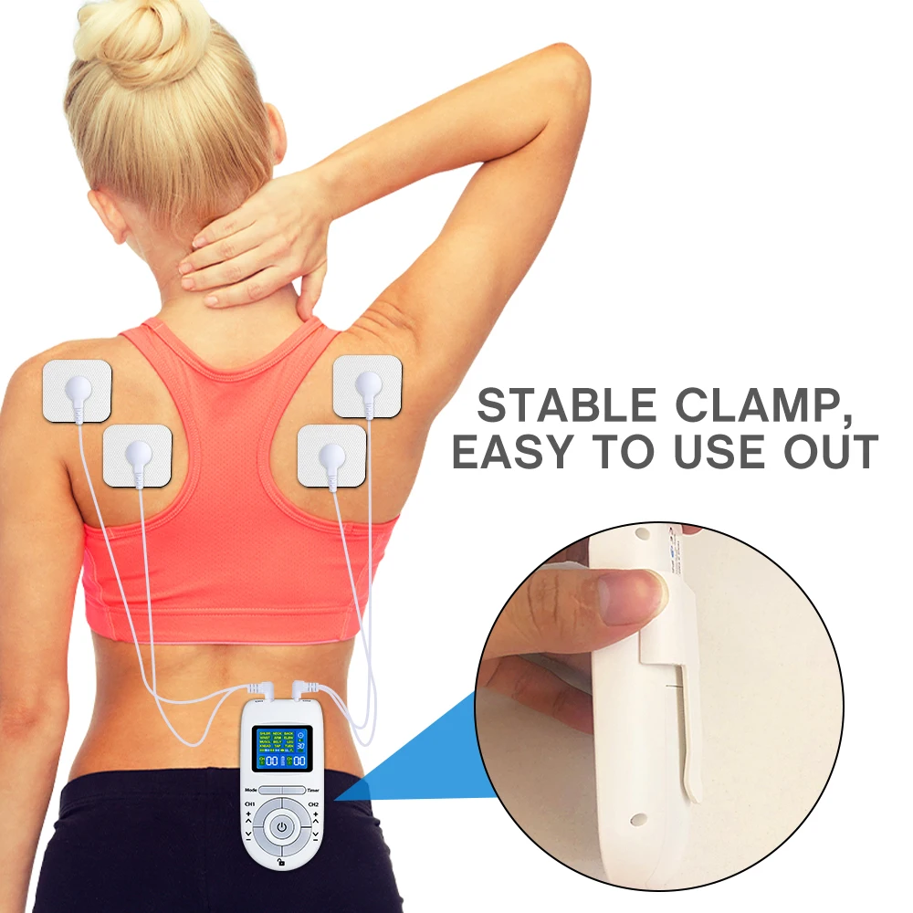 

12Modes Eletric EMS Compex Muscle Stimulator Low Frequency Pad Electroestimulador Tens Machine Electrodes Massage Pressotherapy