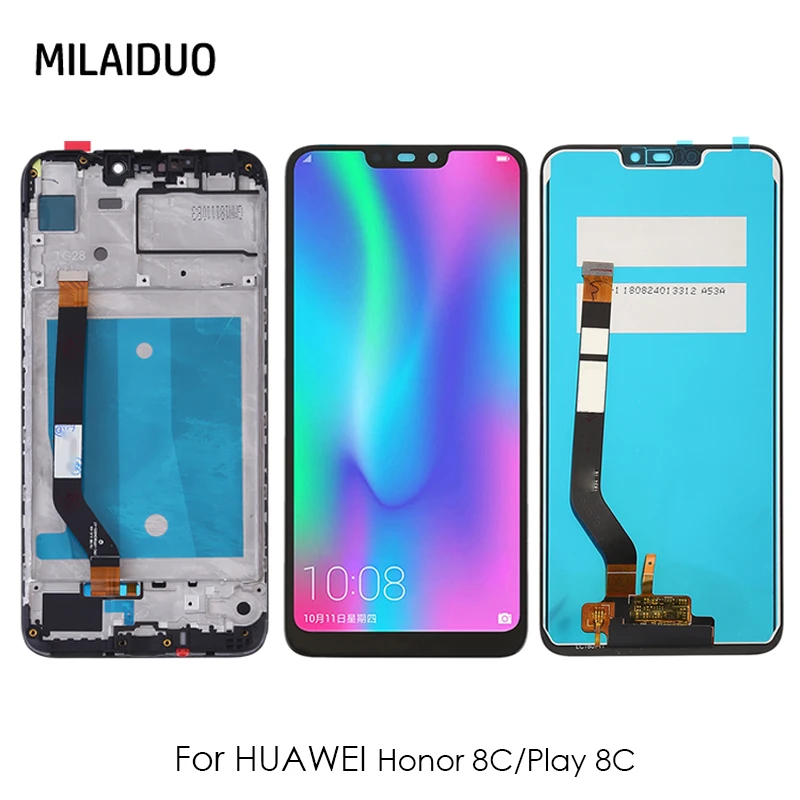 ЖК дисплей для huawei Honor 8C 6 26 ''кодирующий преобразователь сенсорного экрана в