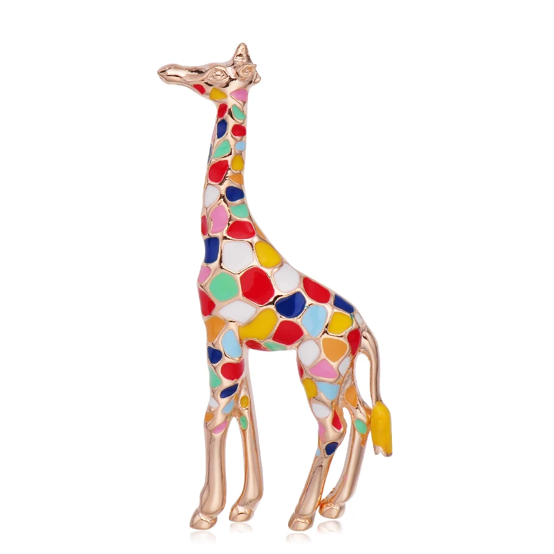 

Новинка 2021, лидер продаж, Симпатичные Брошь с жирафом, Женские аксессуары, броши с животными, заколка-Пряжка, женское ювелирное изделие для к...