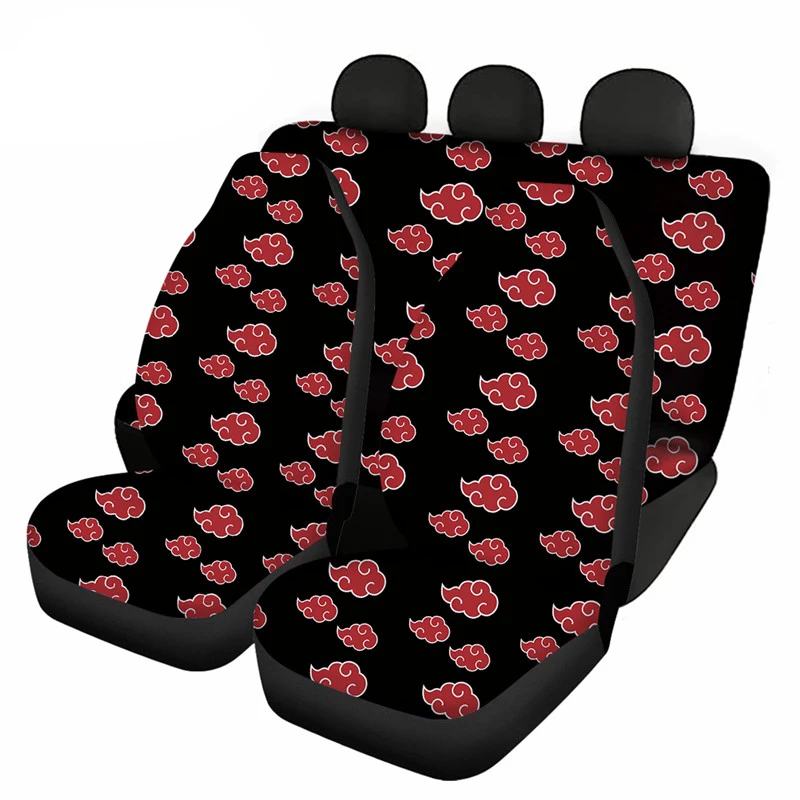 

Универсальный защитный чехол с мультяшным аниме Akatsuki, чехлы на передние и задние сиденья автомобиля, удобный чехол на сиденье автомобиля, у...