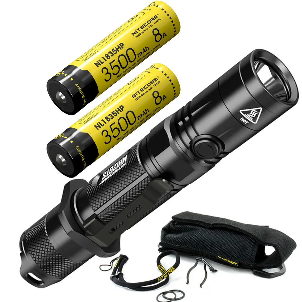MH12GTS NL1835HP x 2 NITECORE MH12GTS тактический фонарь XHP35 HD max 1800 люмен луч бросок 226 м USB непосредственно заряжаемый факел Открытый свет - Испускаемый цвет: MH12GTS NL1835HP x 2