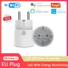 NEO Tuya Smart Plug Wi-Fi розетка одним нажатием кнопки 3680W 16A Мощность мониторинг энергии таймер разъем EU голос Управление от Alexa Google
