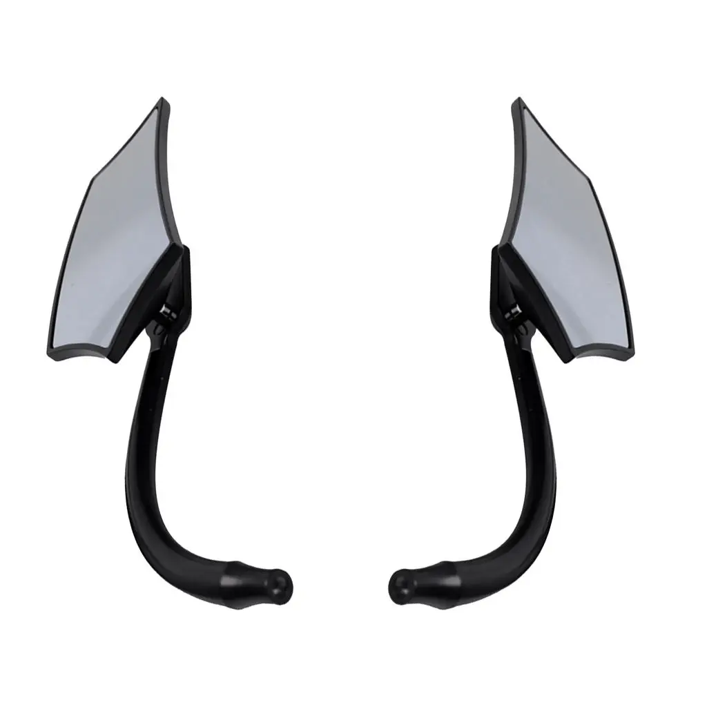 2pcs Rearview Smoke Blue Glass Side Mirrors for Motorcycles Cruiser Chopper