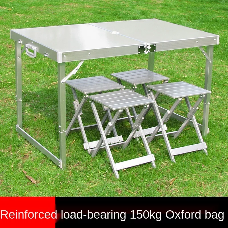 

FQ Outdoor Folding Tables and Chairs Set Aluminum Alloy Portable Barbecue Car Table