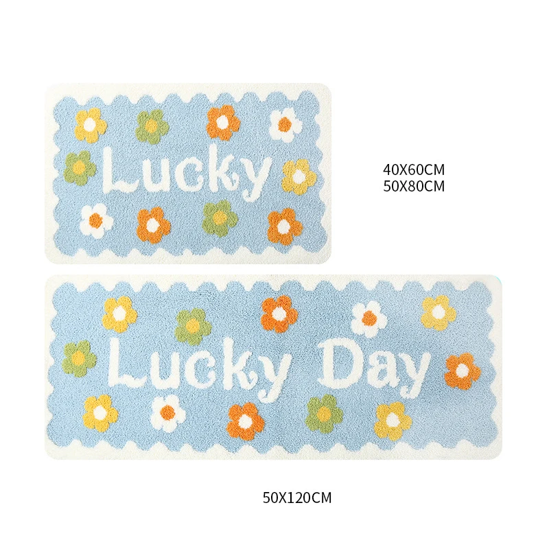 

Daisy Cheaper Absorbent Bath Mat Toilet WC Non-Slip Entrance Doormat Plush Balcony Carpet for Living Room Bedroom Beside Rugs