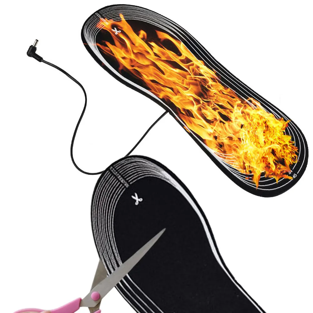 

USB Heated Shoe Insoles Feet Warm Sock Pad Mat Electrically Heating Insoles EVA Washable Warm Thermal Insoles Unisex