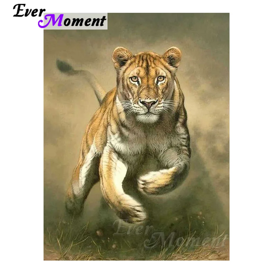 Фото Набор для алмазной живописи с животными бегущим львом|Алмазная мозаика и