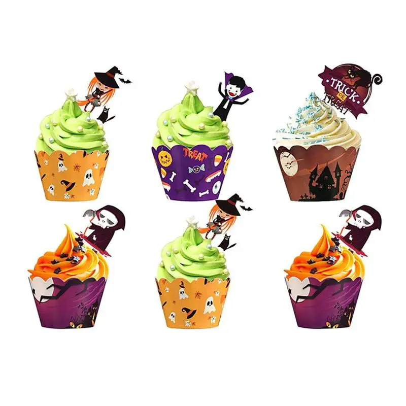 48 шт. тематические украшения для Хэллоуина|Товары тортов| |