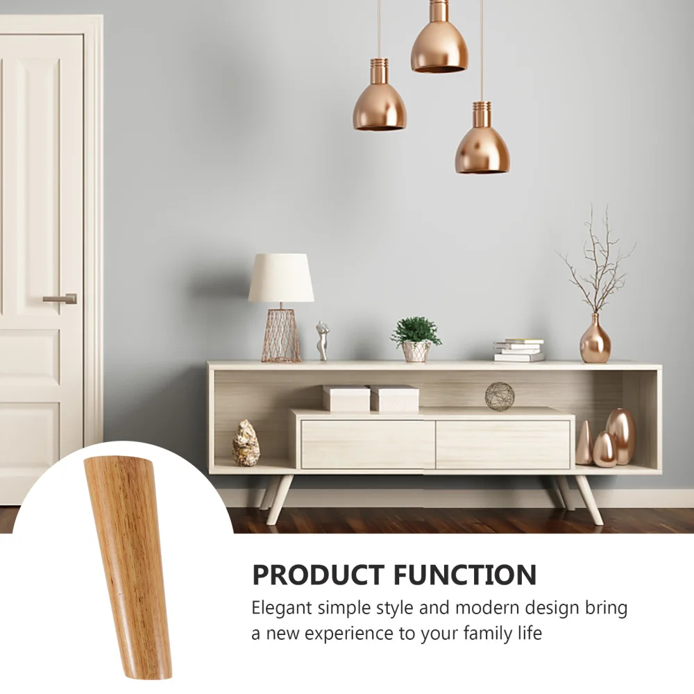 

1 Set Oak Wood Furniture Legs Oblique Tapered Wooden Furniture Legs