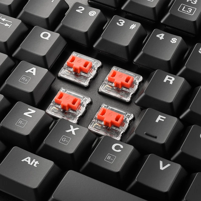 Клавиатура Sharkoon PureWriter TKL RGB Red механическая Kailh проводная подсветка USB цвет: черный