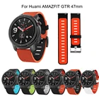 Силиконовый браслет для Xiaomi Huami Amazfit, ремешок stratos pace для Amazfit gtr 47 мм для Huawei Watch GT2, ремешок на запястье