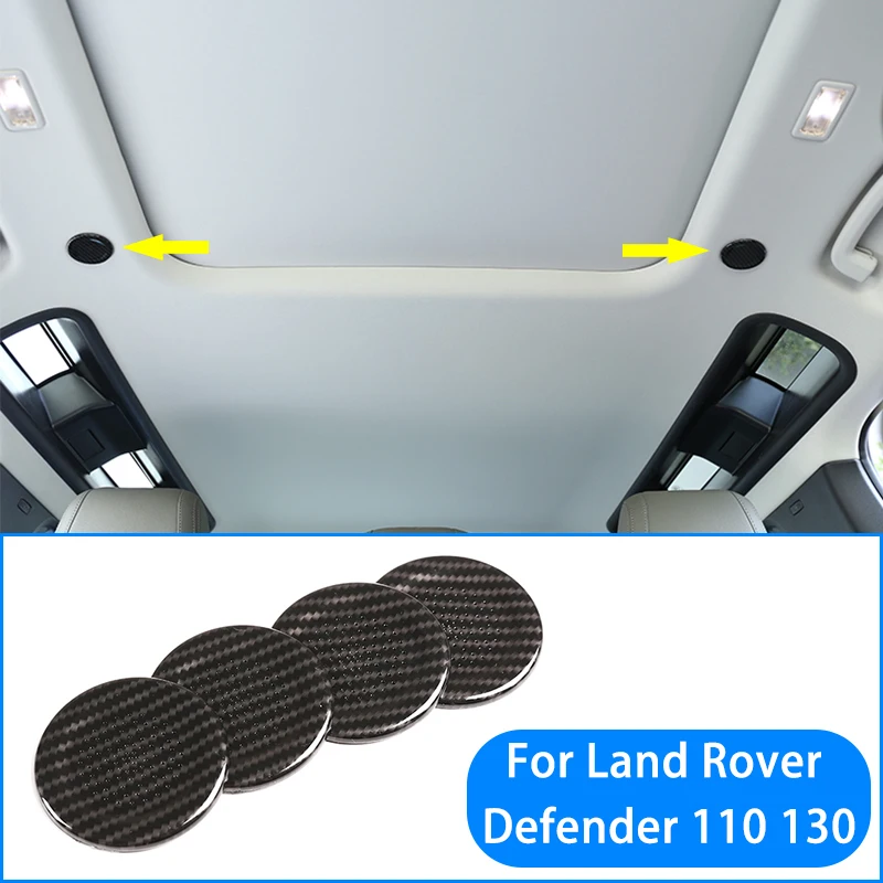 

Чехол для крыши автомобиля 2020-21 Land Rover Defender, АБС-пластик, углеродное волокно, хромированные автозапчасти