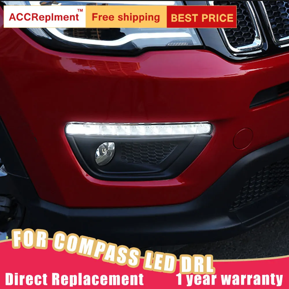 Светодиодный Габаритные огни для Jeep Compass 2017 2019 высокая яркость светодиодный