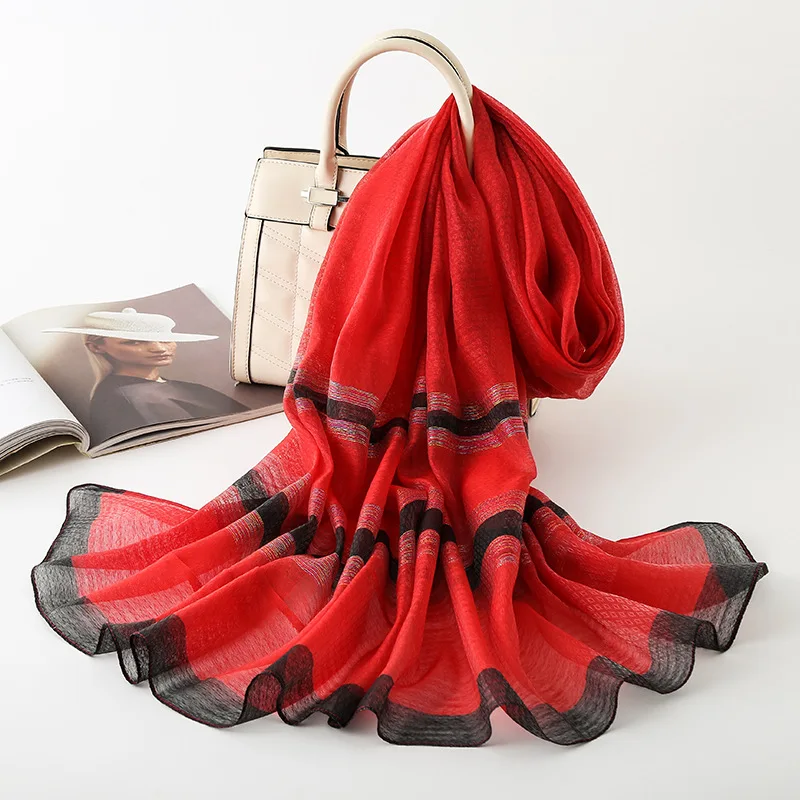 

Women Shawls tree Printing Long Soft Wrap Scarf Vintage Lady Long Neck Large Scarf Shawl Chiffon Black