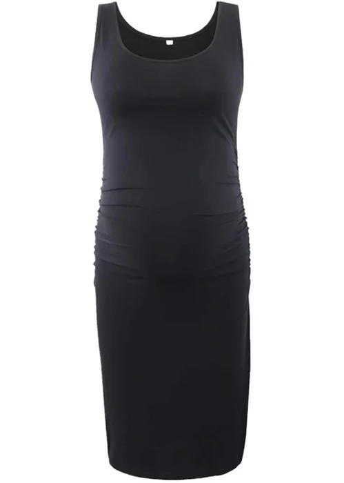 

2021 New Round Neck Sleeveless Solid Maternity Summer Clothes For Women Long Casual Dress 1506 Hot Sale