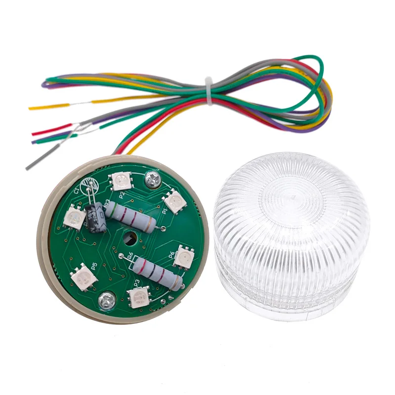 Трехцветный световой индикатор с звуковым сигналом предупреждающий светильник