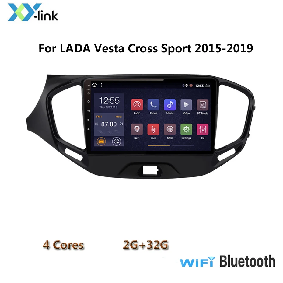 9 дюймов Android автомобильный мультимедийный видео плеер для LADA Vesta Cross Sport 2015-2019 GPS