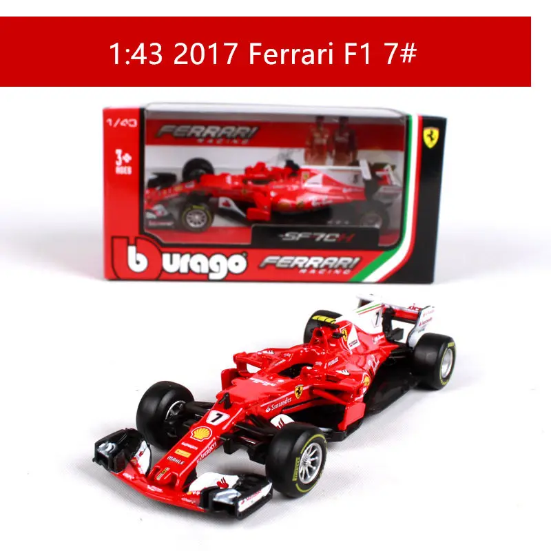 SF70.H-7 Бураго 1:43 красный BULL-RB12 сплав F1 модель автомобиля литье под давлением модель автомобиля моделирование автомобиля украшение коллекция подарочная игрушка - Цвет: SF70.H-7