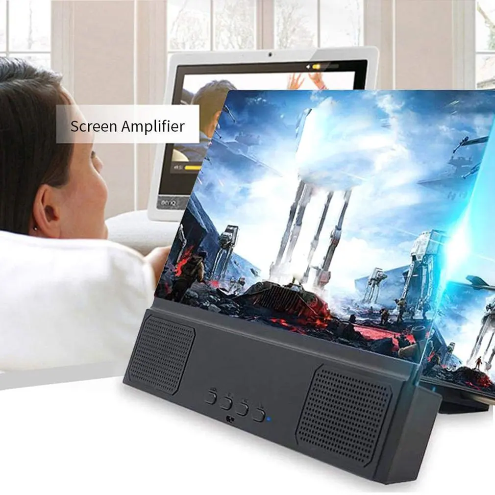 12 дюймовый универсальный 3D мобильный телефон Bluetooth совместимый Стереодинамик HD