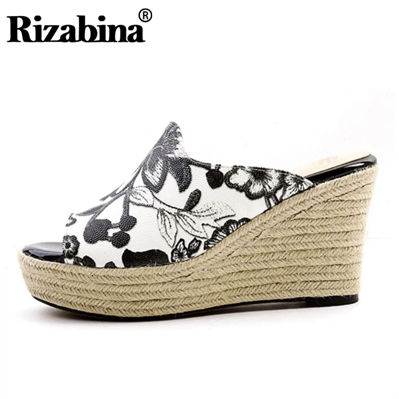 RIZABINA/женские сандалии из натуральной кожи на высоком каблуке Женские летние