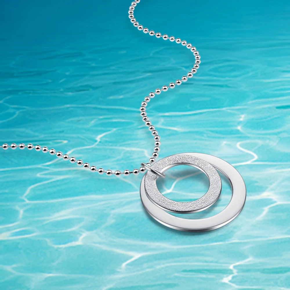 Модное Стильное ожерелье с подвеской в виде большого круга Брендовое из