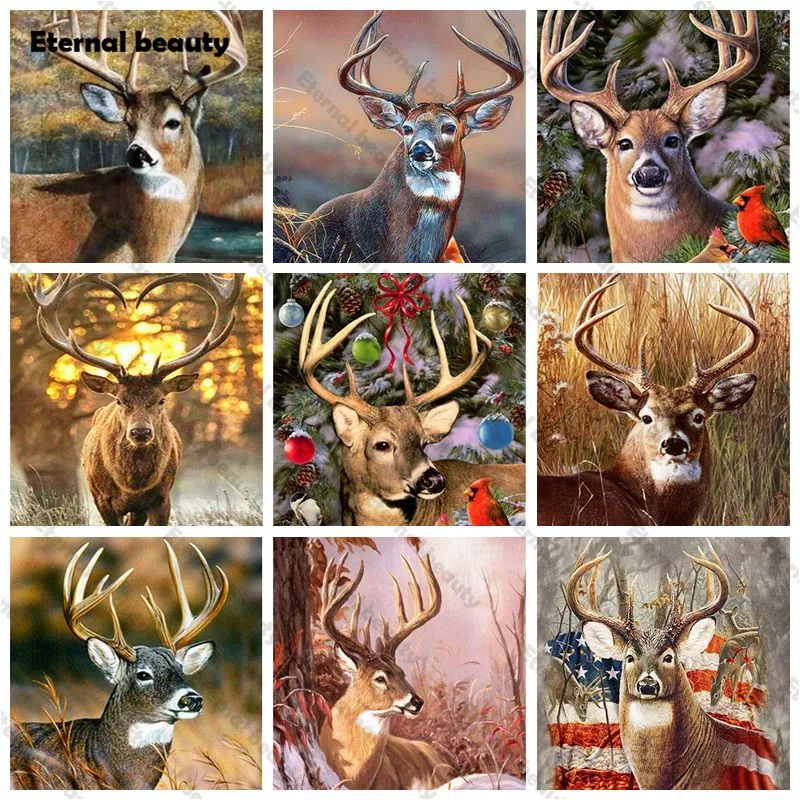 

5D Diy Diamond Embroidery Wall Pictures of Rhinestone Diamond Mosaic Paintings Animal Full Drill Handmade Needlework Home Decor