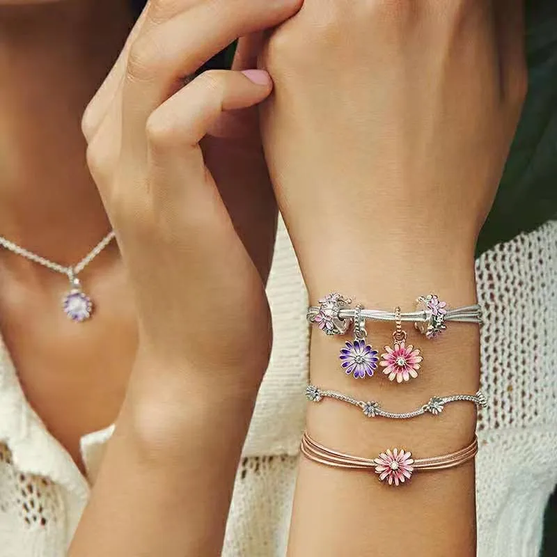 

100% 925 Silver Mine Miqie Beads Are Suitable For The Original Pandora Bracelet Necklace Women's Diy Charm Jewelry