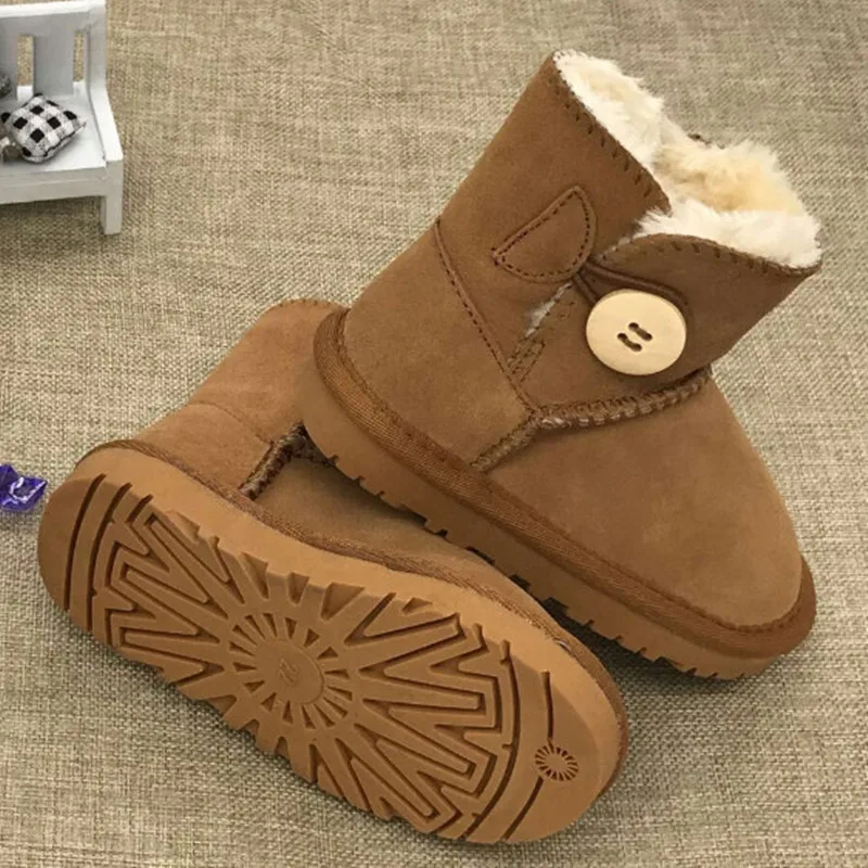 Австралийская брендовая плюшевая детская обувь для мальчиков зимние модные