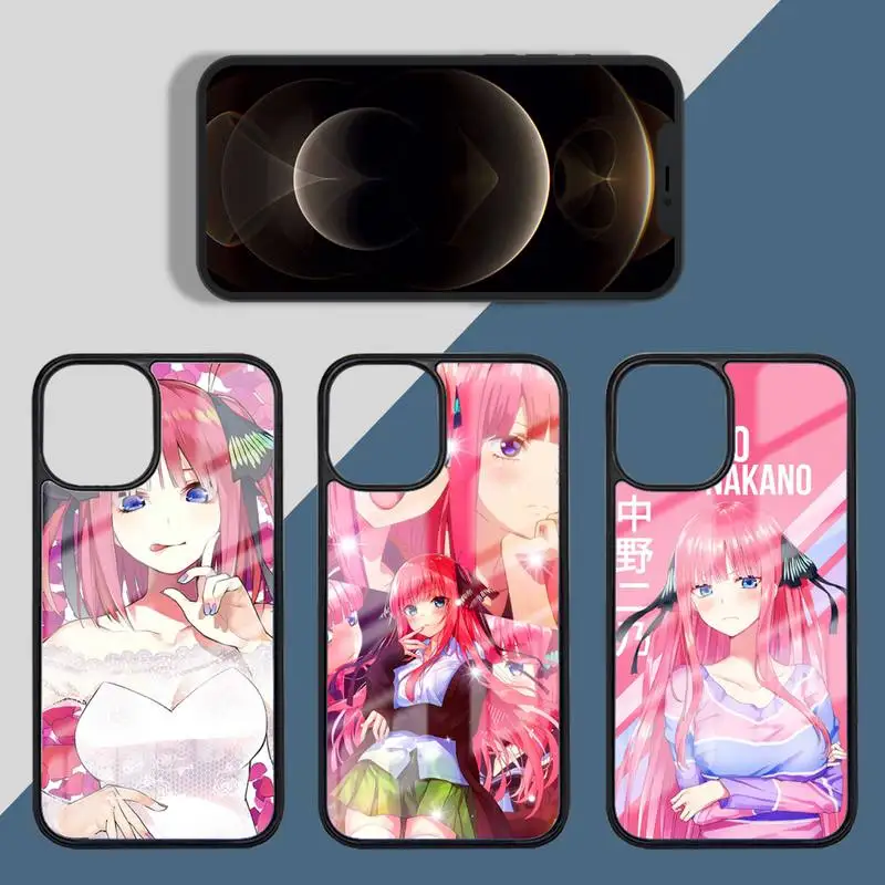 

Nakano Nino Gotoubun no Hanayome Phone Case PC for iPhone 11 12 pro XS MAX 8 7 6 6S Plus X 5S SE 2020 XR Luxury brand funda