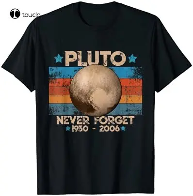 

Vintage Never Forget Pluto Nerdy Astronomy Space Science T-Shirt Tee Shirt Custom aldult Teen unisex digital printing Tee shirt