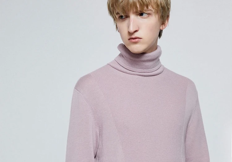 JackJones Мужской умный Повседневный светильник с длинными рукавами свитер с воротником-стойкой 219324525