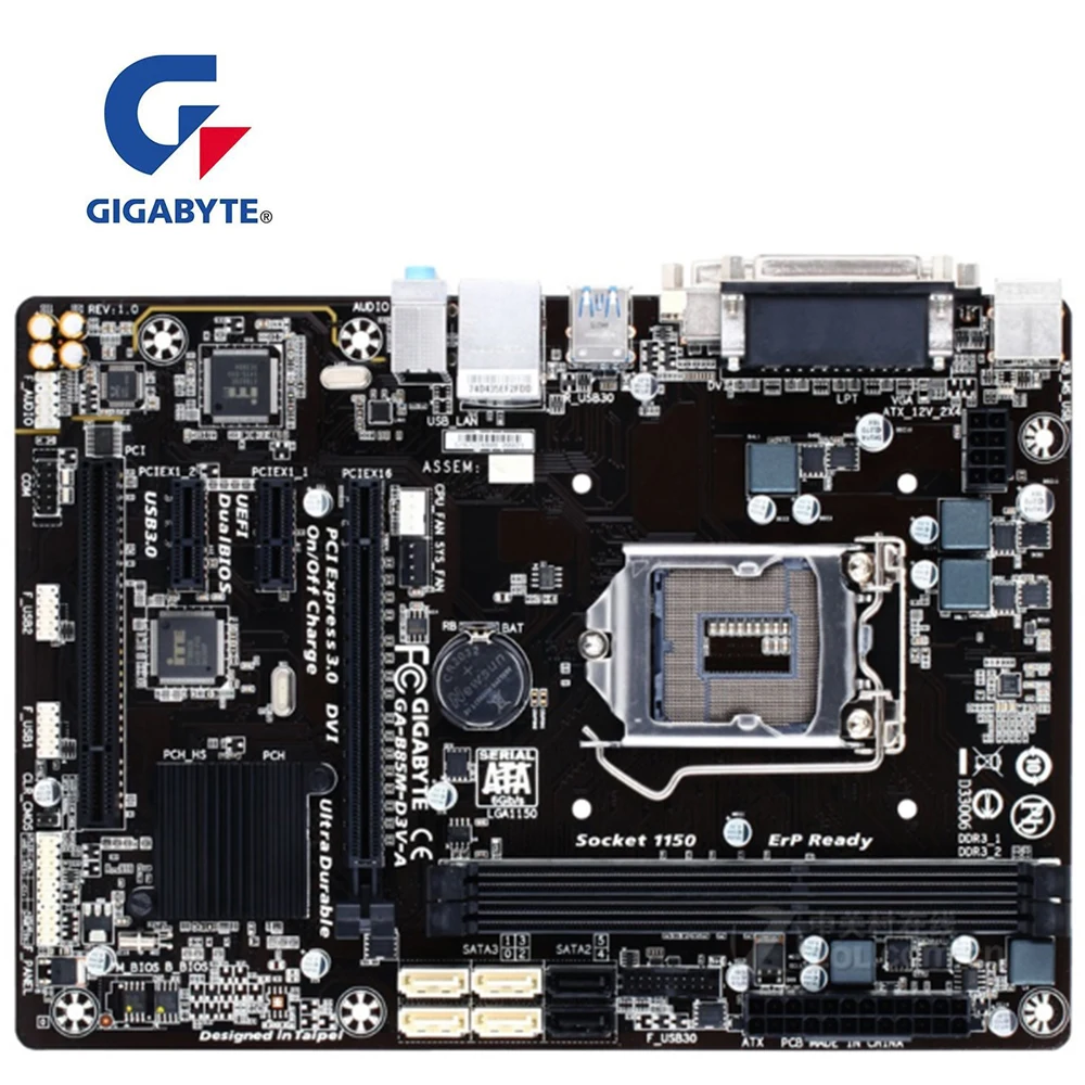Для GIGABYTE GA B85M D3V A материнская плата B85 розетка LGA1150 DDR3 для Intel оригинальная