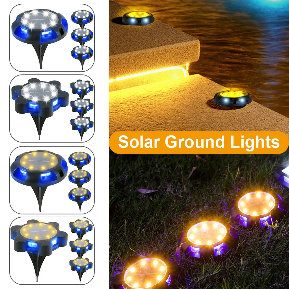

Солнечный светильник s для украшения сада ландшафтный дизайн Скрытая лампа Открытый Патио двор украшения Водонепроницаемый Decking пола назем...
