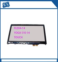 14 inch touch screen digitizer glass for lenovo flex 4 14 1470 1480 1435 yoga 510 14iskwith frame