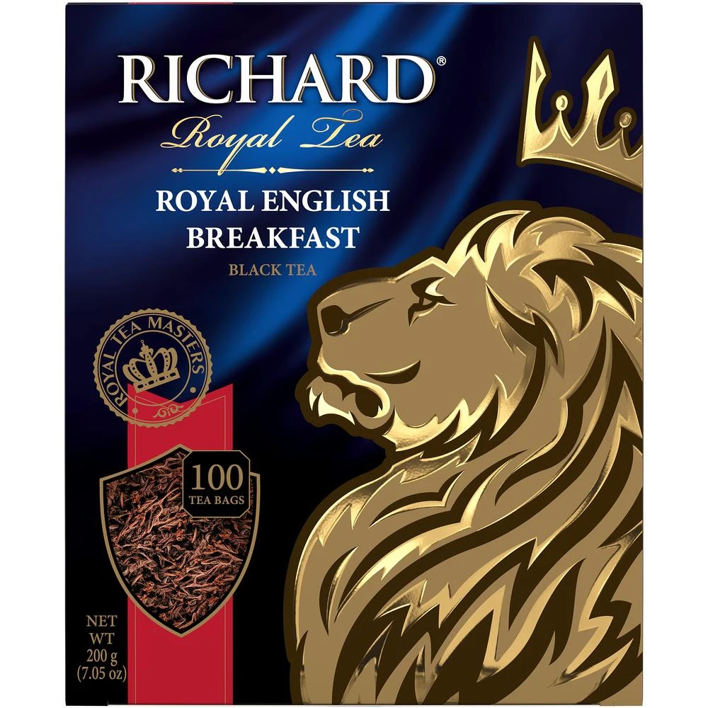 Чай Richard &quotRoyal English Вreakfast&quot черный 100 пакетиков |