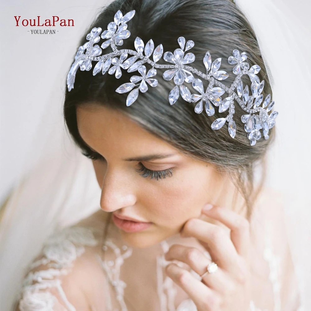 

YouLaPan HP239 Handmade Wedding Hair Accessories Crystal Brdial Headband Wedding Tiaras Bride Headdress Rhinestone Hair band