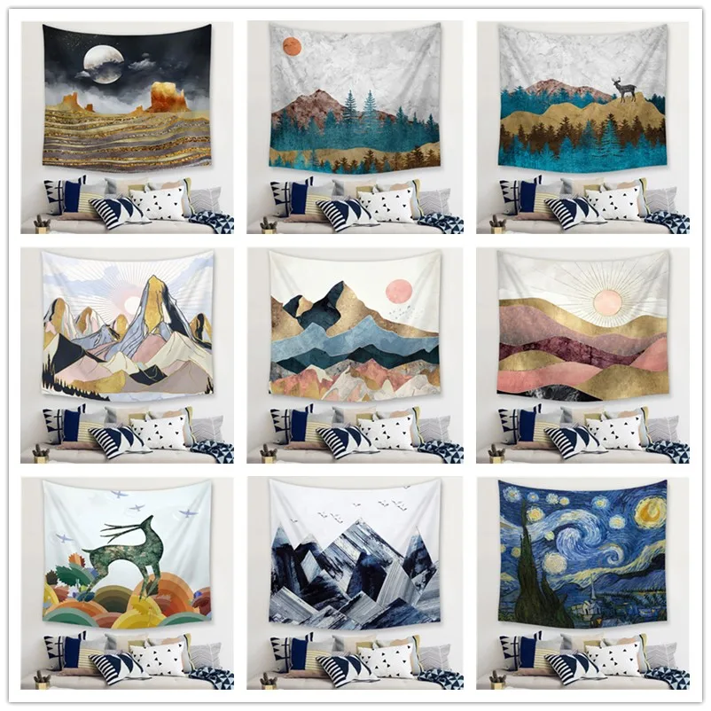 Гобелен в скандинавском стиле хиппи гобелен настенный с мандалой покрывало