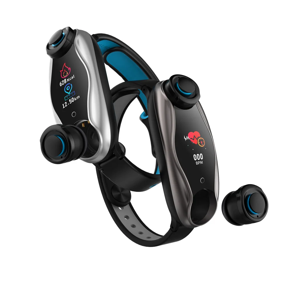 Фитнес браслет LETINE 2 в 1 Bluetooth 5 0 IP67 с пульсометром и тонометром|Смарт-браслеты| |