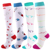 compression socks men women knee high stockings 20 30 mmhg fit medical edema diabetes varicose veins running compression socks